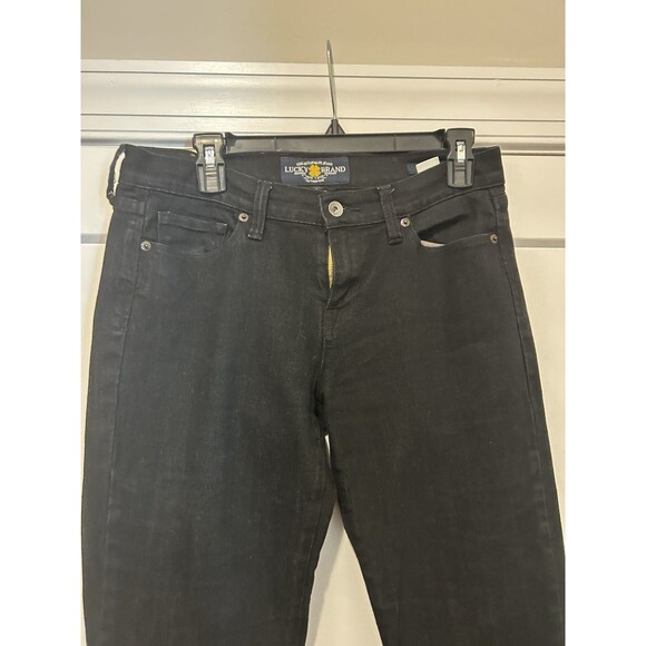 Lucky Brand Womens Sofia Boot Jeans Sz 6/28 Black Regular Fit Stretch Mid Rise - Picture 2 of 8
